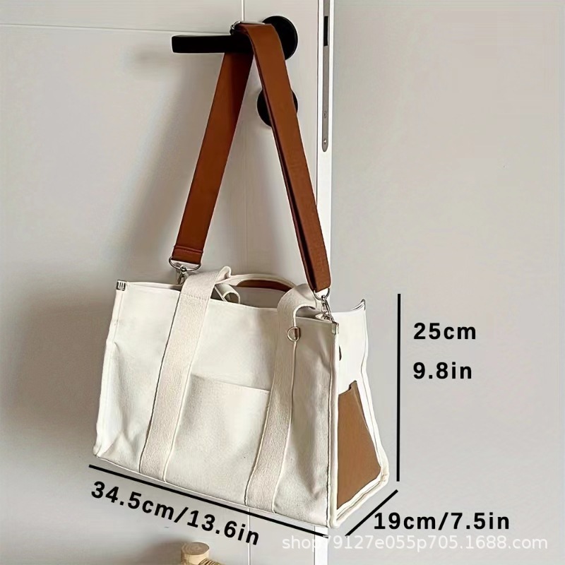 Bolsa coreana de gran capacidad simple para mamás, bolso de hombro portátil, bolso impermeable, pañales de lona, bolso para madre y bebé.