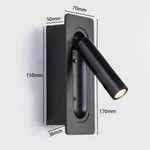 亚朵LED嵌入式壁灯酒店客房可旋转床头阅读宾馆同款射灯酒店同款