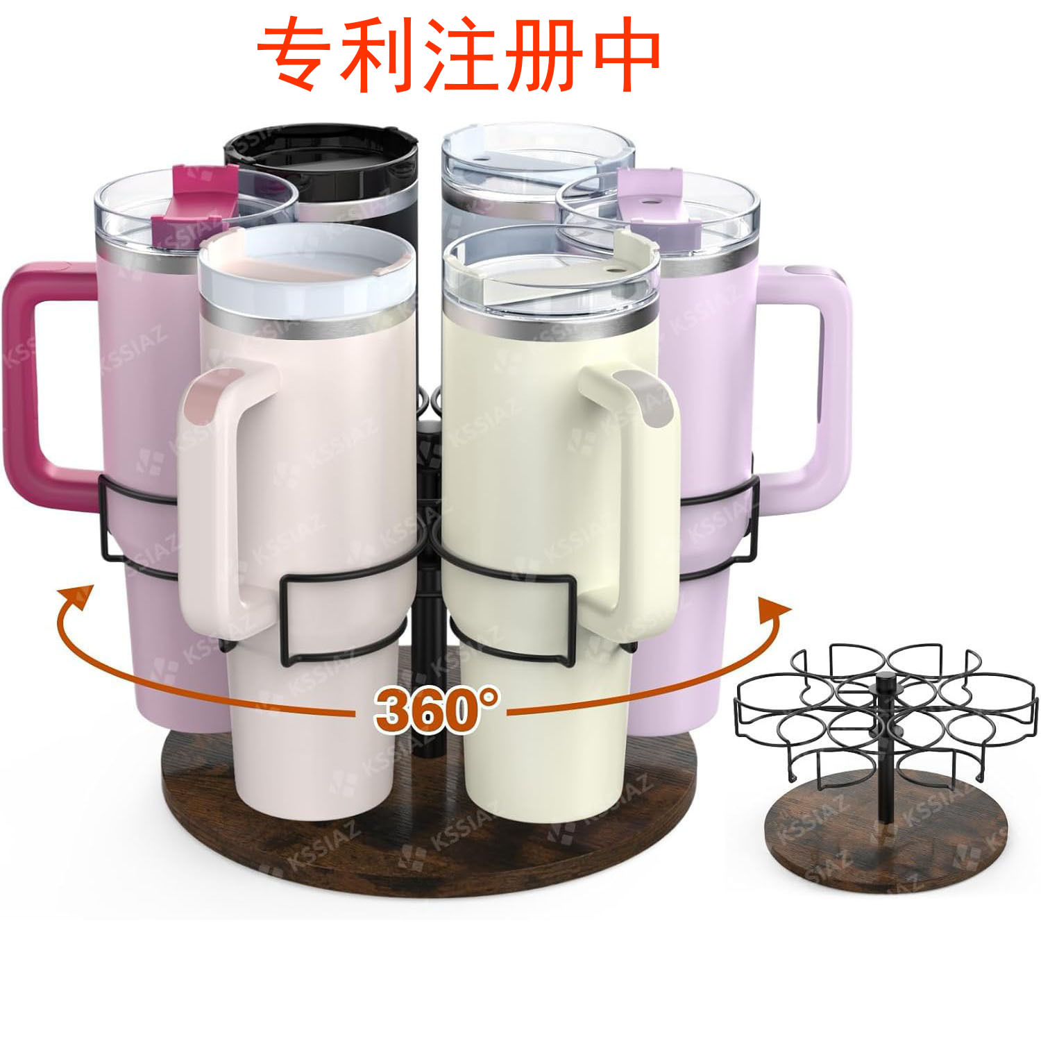 Rotary Water Bottle Rack for Stanley 40oz Glass Storage Rack owala…