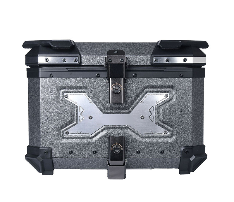 45L/55L Quick Release Motorcycle Aluminum Alloy Tail Box Electric Vehicle Armor Trunk Waterproof Anti-Fall Storage Box