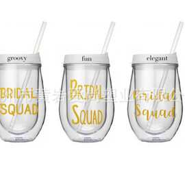 【美国热销】专业生产外销欧美食品级精美双层蛋形红酒杯