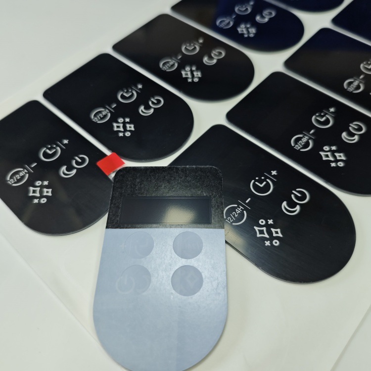 十多年大厂经验 LED数码管按键面板 PC亚克力有茶色半透棕色镜片