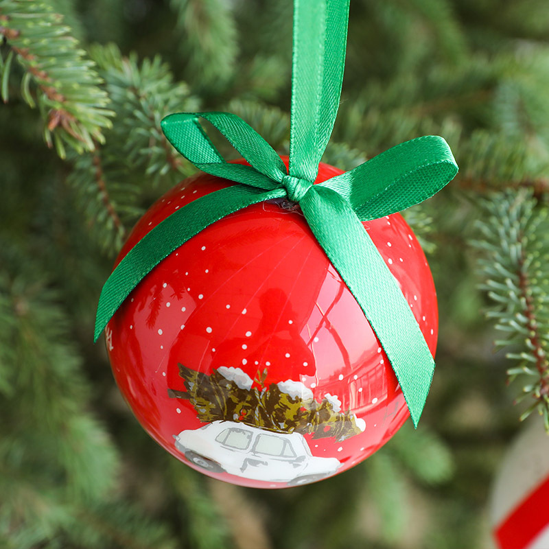 Gangheng Bola de Navidad transfronteriza con pintura creativa Bola de Navidad Bola de espuma de techo Decoración colgante de árbol de Navidad