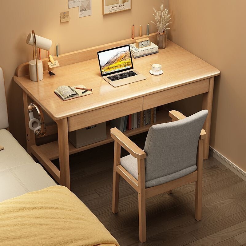 Solid wood narrow desk, Nordic style, suitable for study rooms, home offices, bedrooms, and small apartments; a simple desk for studying and working Solid wood narrow desk, Nordic style, suitable for study rooms, home offices, bedrooms, and small apartments; a simple desk for studying and working