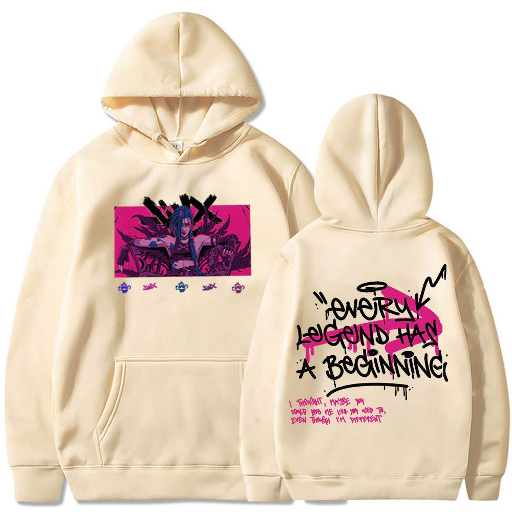 Arcane Jinx Hoodie Game Lover Hoodie Harajuku Pullover Tops