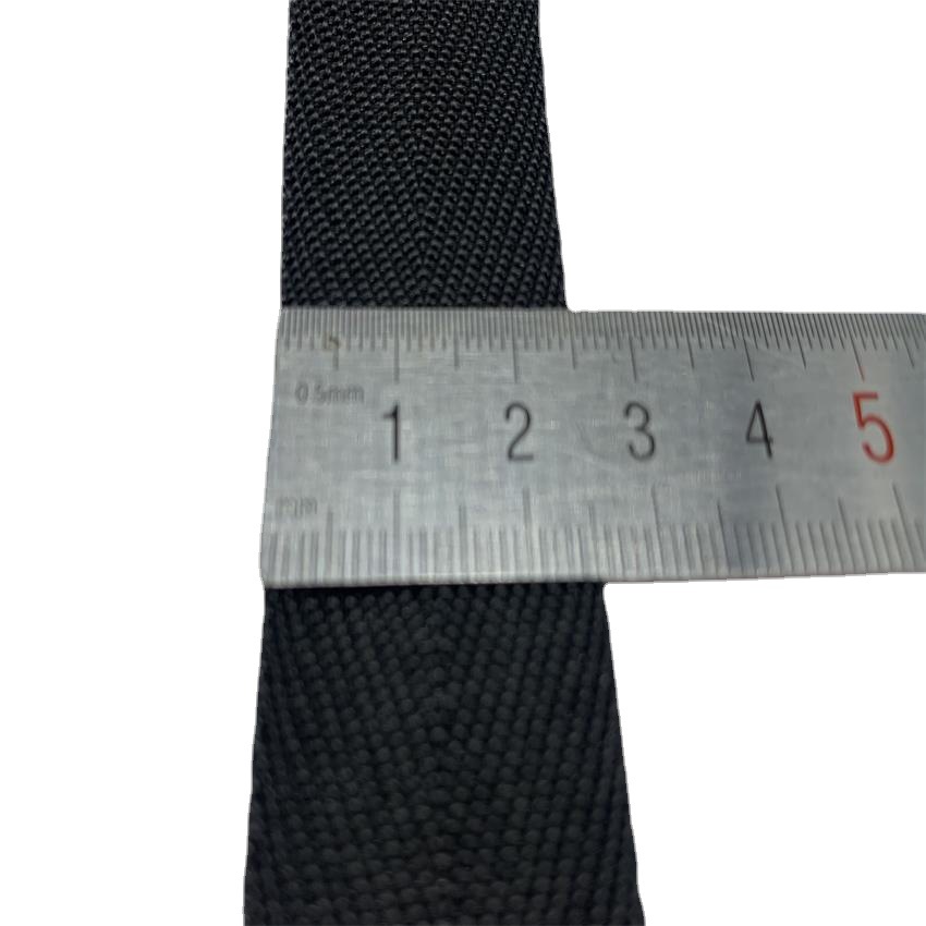 Cinta de ribete de polipropileno tipo espiga de 2.0CM, 2.2CM y 2.5CM en color negro, disponible en stock, para bolsos, zapatos y ropa. image 5