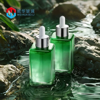 定制30ml方形滴管瓶50ml四方精油瓶厚底精华液瓶化妆品玻璃瓶