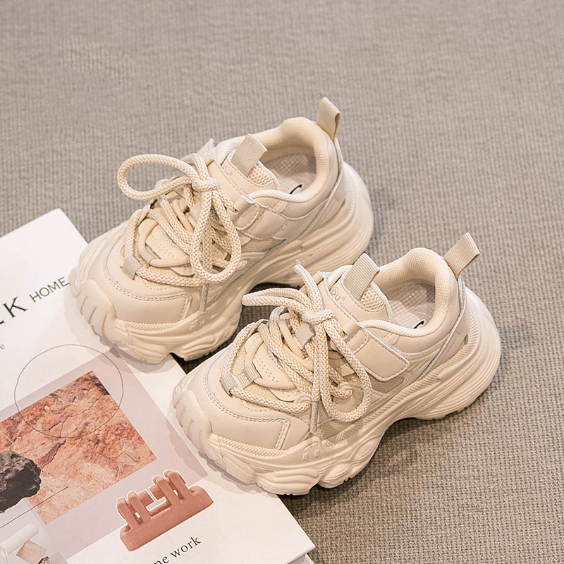 Girls' sneaker 2024 Spring New Children's Soft Sole Mesh Casual Shoes Big Children's Fashion Breathable Torre Shoes