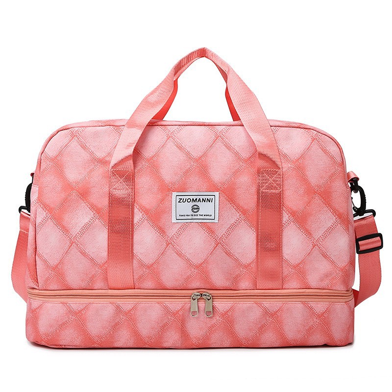 Bolsa de viaje de tela Oxford moda femenina retro ocio bolsa de almacenamiento de gran capacidad viaje de corta distancia bolsa de fitness de separación seca y húmeda