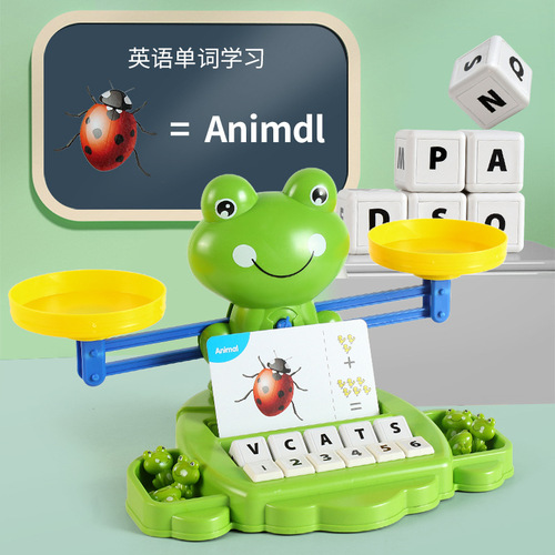 Cross-border children's early education balance scale frog addition and subtraction enlightenment mathematics parent-child interactive educational toys learning teaching aids