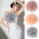 30cm big flower pink handmade three-dimensional flower organza curling bridal wedding dress accessories dress fabric