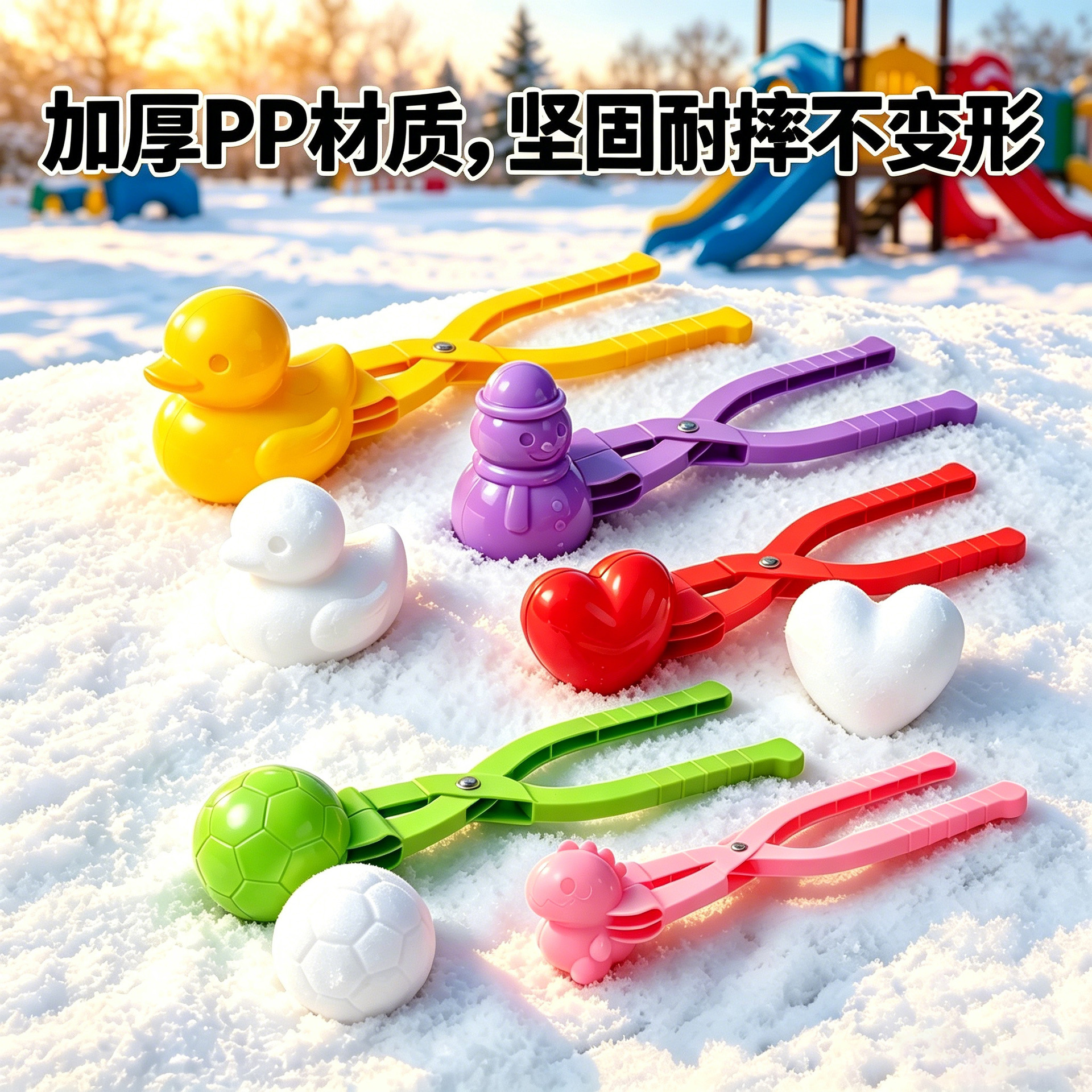 Juguetes de bolas de nieve para niños, bollas de nieve al por mayor, artefactos de nieve al aire libre, juguetes de bolas de nieve, pato amarillo