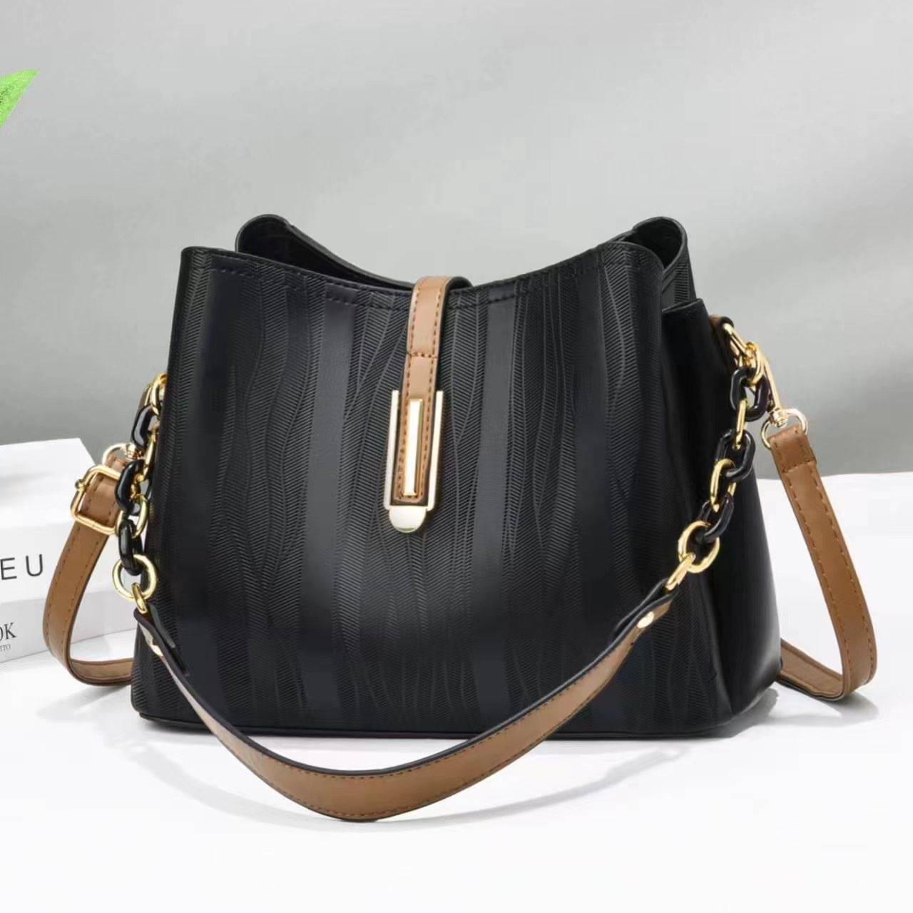 Bolso de mujer de Taizhou, bolso cruzado, bolso de hombro, bolso tipo cubo de gran capacidad, bolso pequeño, bolsos de mujer, estilo urbano simple