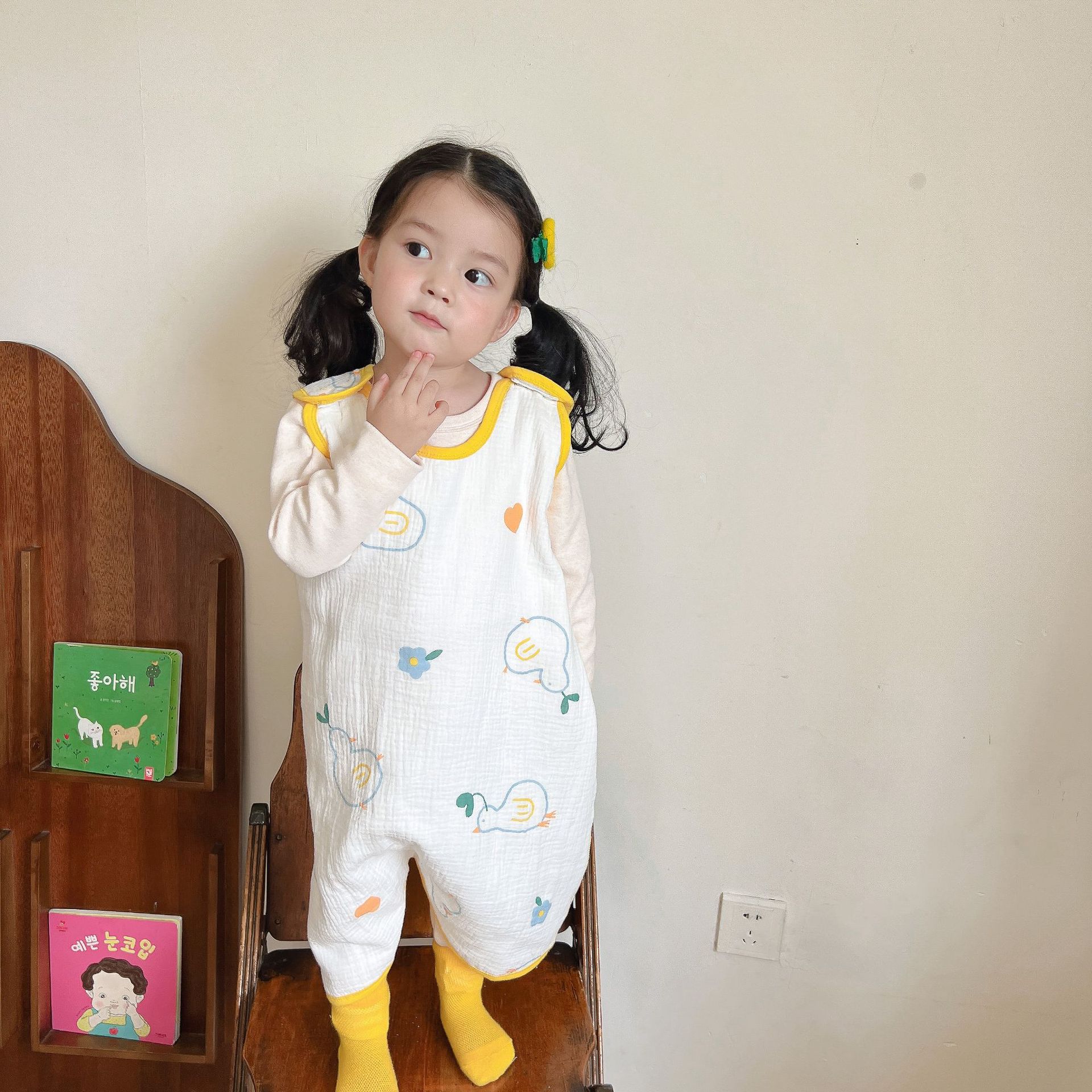 黄色いアヒル (前6枚、後ろ4枚のベスト寝袋) / 80cm