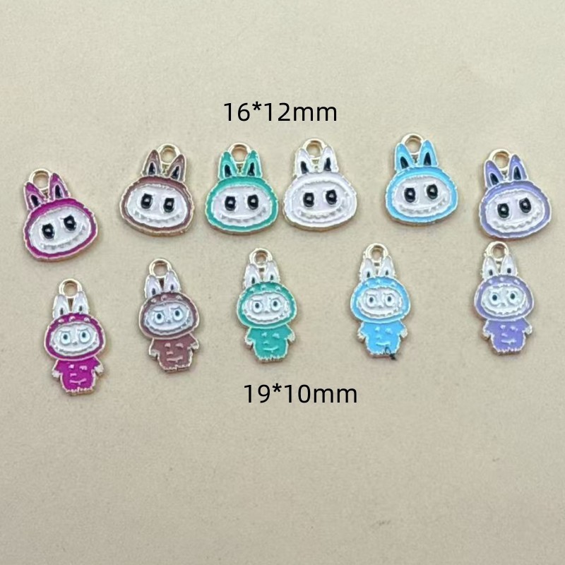 アニメ漫画かわいいラブブペンダント合金ドリップオイル DIY イヤリングキーホルダーネックレス手作りアクセサリー作り|undefined