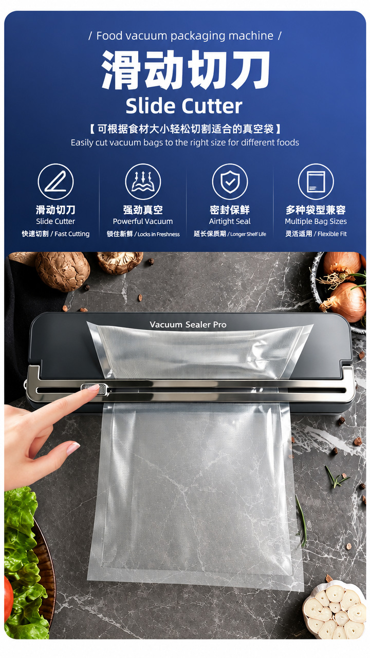 Vacuum sealing machine food preservation lock fresh design