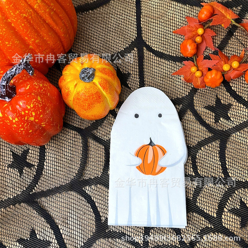 Halloween Ghost Disposable Paper Towels Ghost Pumpkin Halloween Halloween Party Tableware Set Halloween Ghost Disposable Paper Towels Ghost Pumpkin Halloween Halloween Party Tableware Set