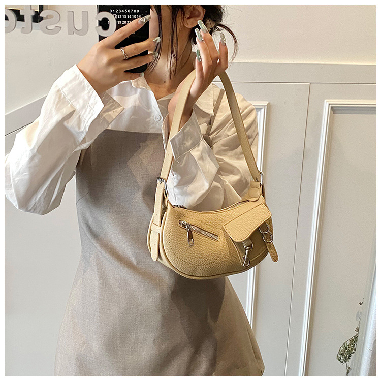 Underarm trendy and fashionable dumpling bag for women, simple and versatile Korean style single-shoulder bag, 2025 new niche design crossbody bag undefined