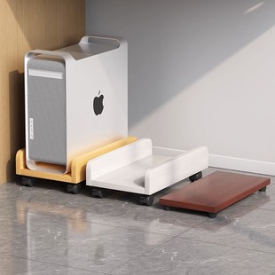 Desktop Computer Host Bracket Movable Pulley Storage Rack Cabinet Base Main Cabinet Tray Bracket