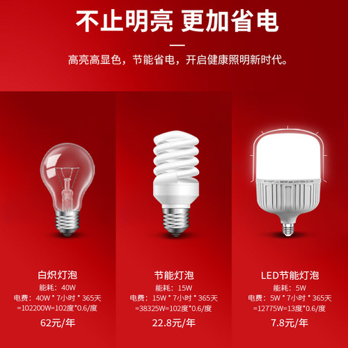 Bestselling LED bulb with high brightness and switch wire, hanging E27 screw socket light, suitable for home bedroom kitchen energy-saving light