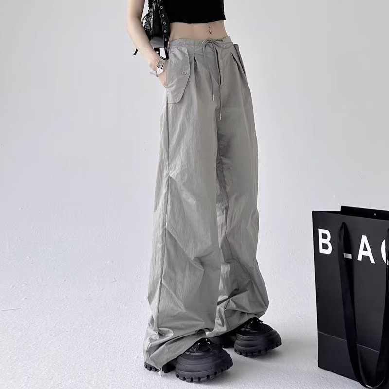 2025 nuevos pantalones casuales sueltos para hombres de moda coreana pantalones versátiles de verano delgados caer pantalones de trapazo de piernas anchas