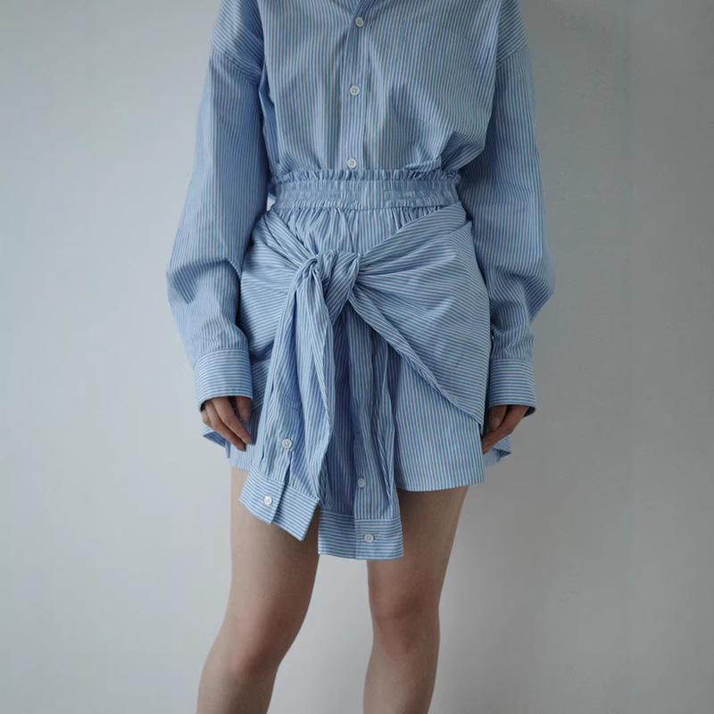 Summer New Style Japanese-Style Striped Tie-Design Shorts, Loose and Fashionable Retro Casual Pants for Women