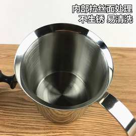 304加厚双层打奶泡器 牛奶打泡器手动打奶器花式咖啡杯奶泡壶奶泡