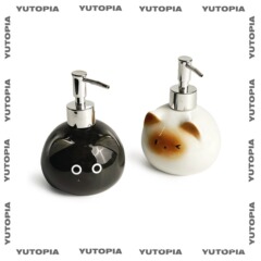 嶋軒オリジナル陶磁器手洗い液分注瓶浴室トイレカウンタープレス瓶入浴剤かわいい乳液瓶
