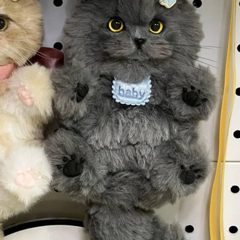 可爱扭扭棒高颜值猫咪手工diy编织材料包桌面摆件包包挂件送朋友|undefined