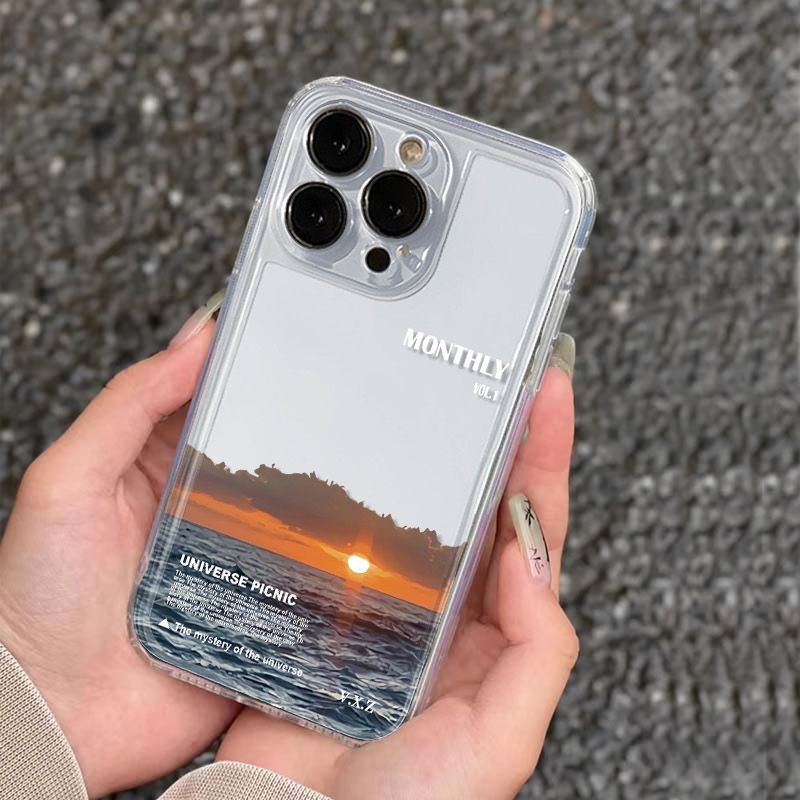 Cover protettiva per iphone con design alba sul mare_voghion.com