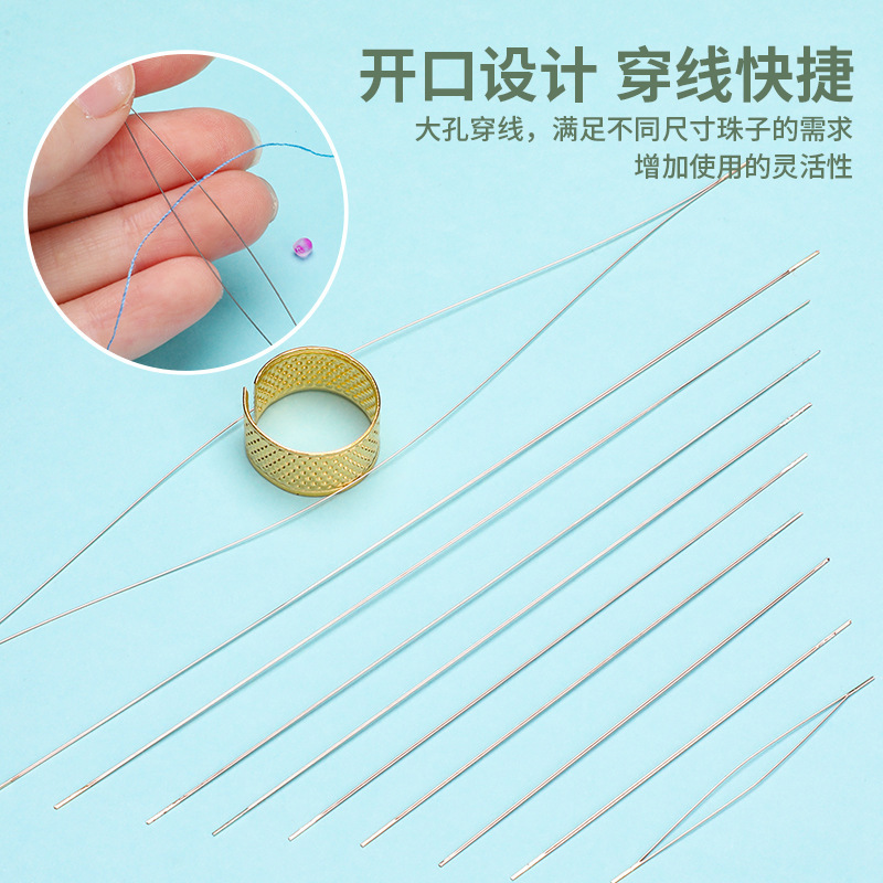 Venta directa de fábrica Aguja de apertura intermedia Aguja de enhebrado Aguja de orificio medio Aguja de enhebrado Aguja de enhebrado Collar de bricolaje