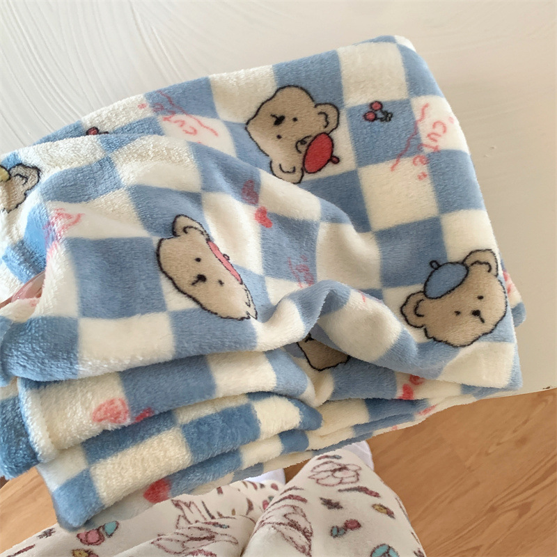 Pantalones de pijama de franela de invierno para mujeres dulces lindos pantalones largos de dibujos animados para animales hogares de otoño estudiantes comercio exterior al por mayor