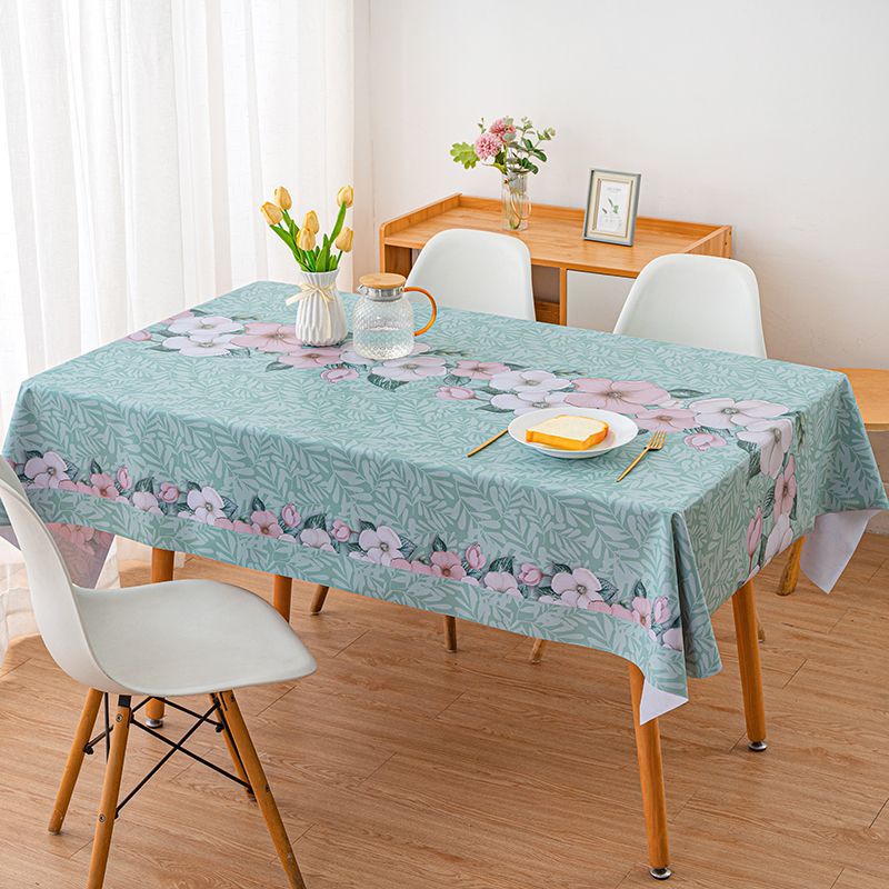 Fresh and Simple Tablecloth Waterproof Oil-Proof Washable Light Luxury High-End Dining Tablecloth 2025 New Rectangular Coffee Table Cloth