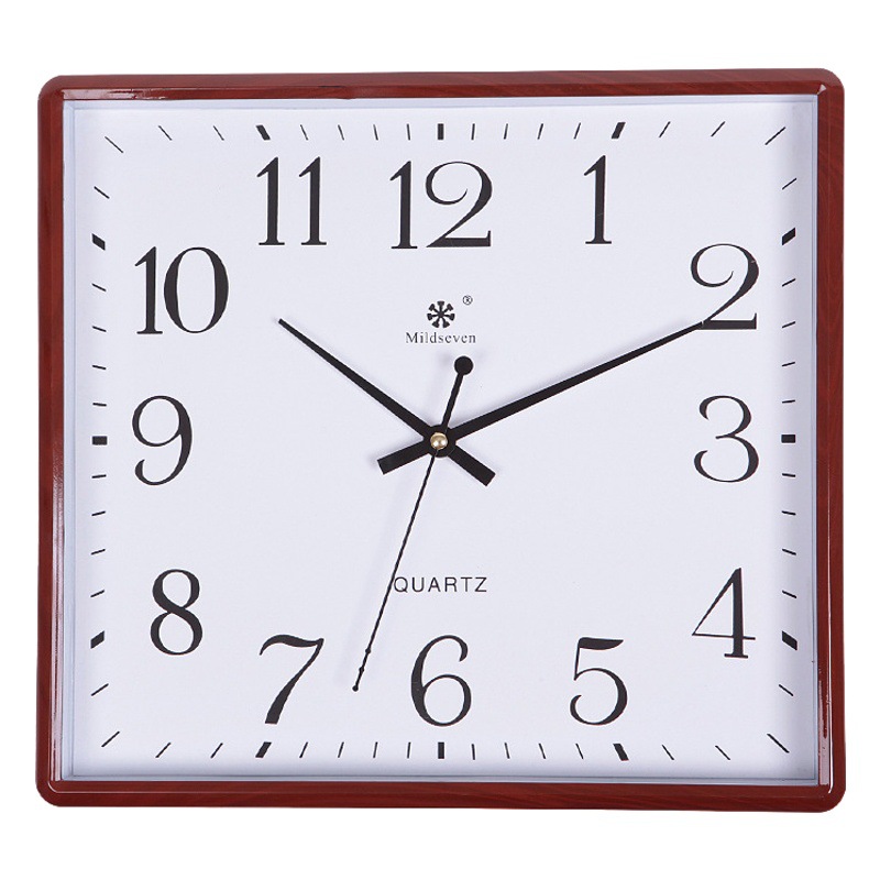 Siete cuadrados Reloj de pared mudo dormitorio Reloj de pared minimalista moderno reloj de pared hogar colgante reloj de cuarzo