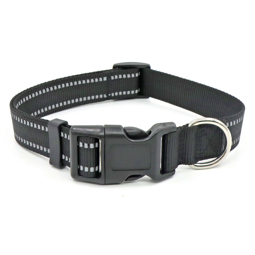 Productos para mascotas collar fuente de fábrica de collar de seda reflectante collar de mascotas collar de luz nocturna para perros grandes