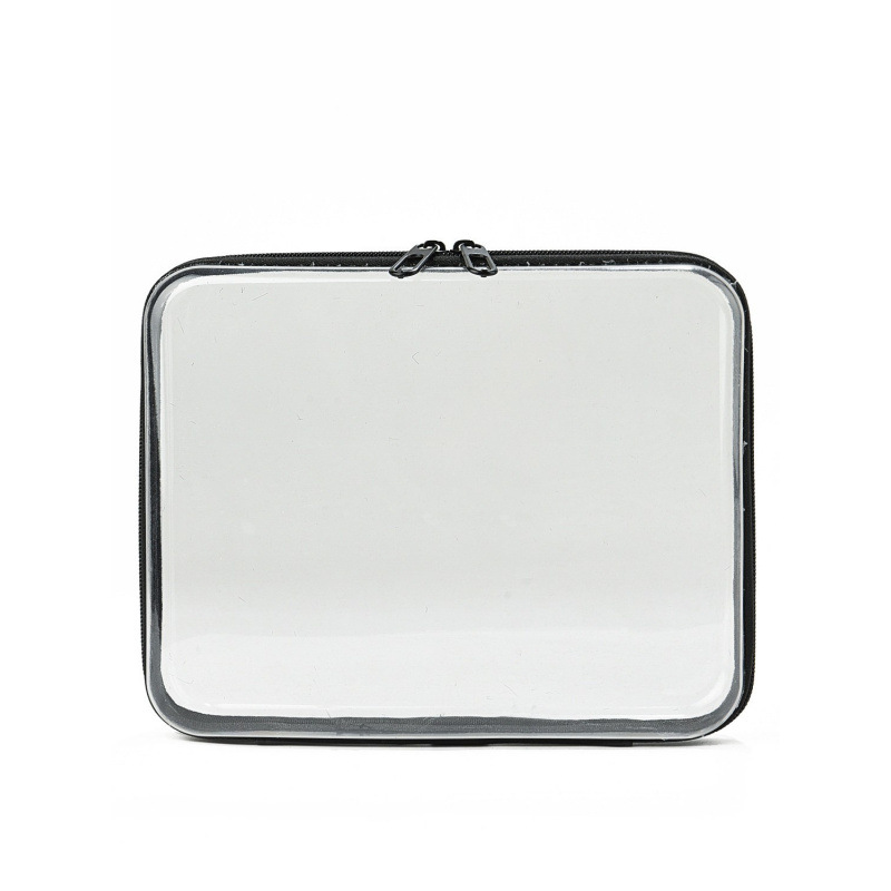 Bolsa de maquillaje impermeable de gran capacidad transparente lápiz labial portátil para el cuidado de la piel multifuncional bolsa de almacenamiento pequeña bolsa transfronteriza