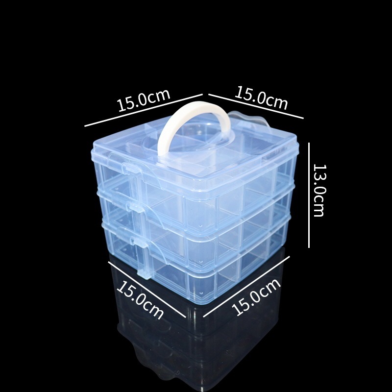 3層ボックス取り外し可能なppプラスチック収納ボックス子供のおもちゃの部品収納ボックス薬物薬品ポータブル収納ボックス|undefined
