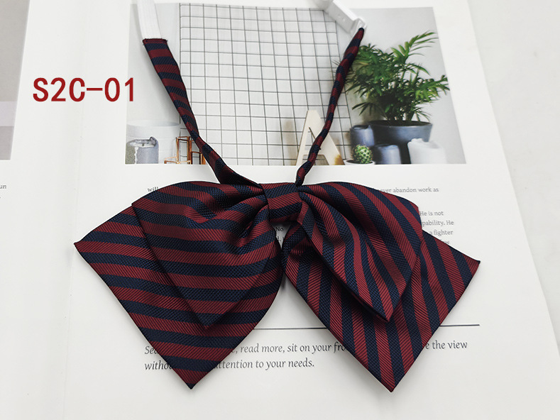 Fabricante spot doble mariposa grande JK pajarita pajarita flor traje de soltero todo fósforo raya universal lazo mujer