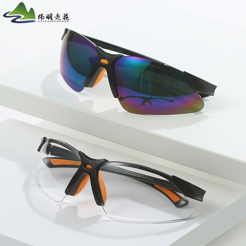 New sports model grinding and polishing cycling flat safety glasses factory wholesale, windproof and dust-proof protective goggles