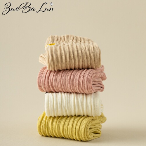 Socks for women, pure cotton, deodorant mid-calf socks for students, versatile ins stockings for couples, embroidered cotton pile socks, wholesale