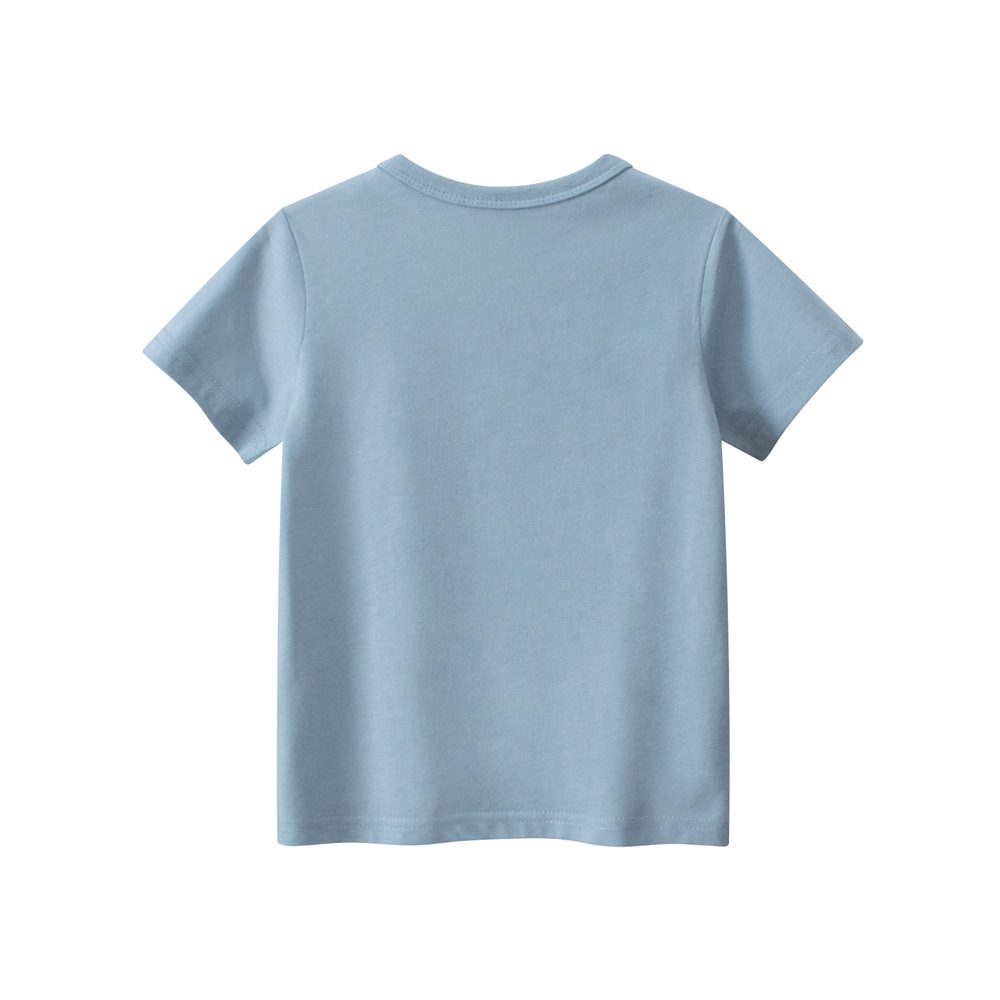 27kids marca de moda camiseta de manga corta para niños ropa de dibujos animados para niños y bebés verano media manga ropa para niños de comercio exterior entrega de una pieza