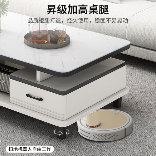 Coffee table living room household small apartment table simple modern sofa side table creative light luxury glass balcony coffee table table