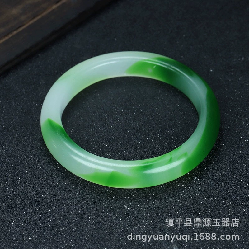 Multicoloured glass bracelet jade, Birthday gift