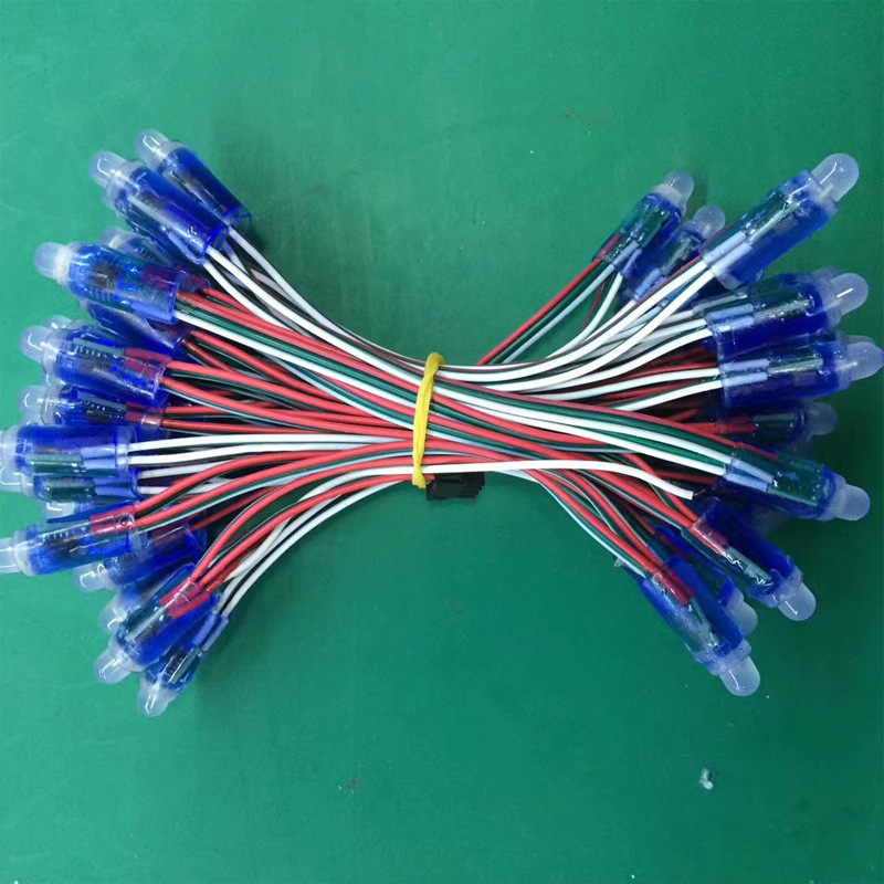 WS2811全彩外露灯穿孔字发光字灯串12mm幻彩模组190