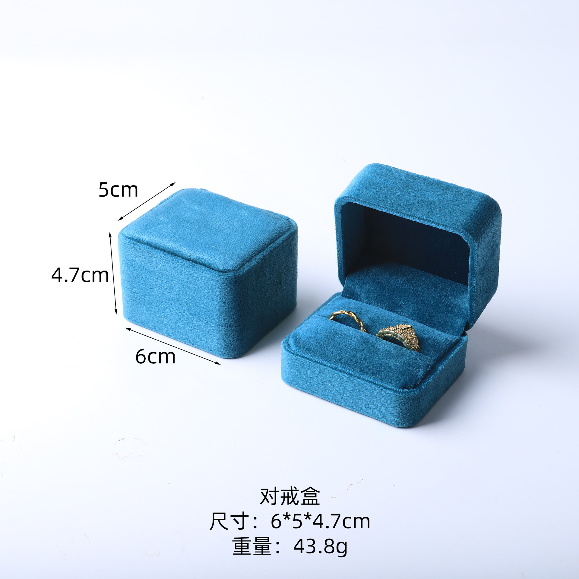 Caja de joyería de terciopelo de alta gama, caja de embalaje de terciopelo para anillos, pulseras, pendientes, cadenas largas, caja de regalo para joyería