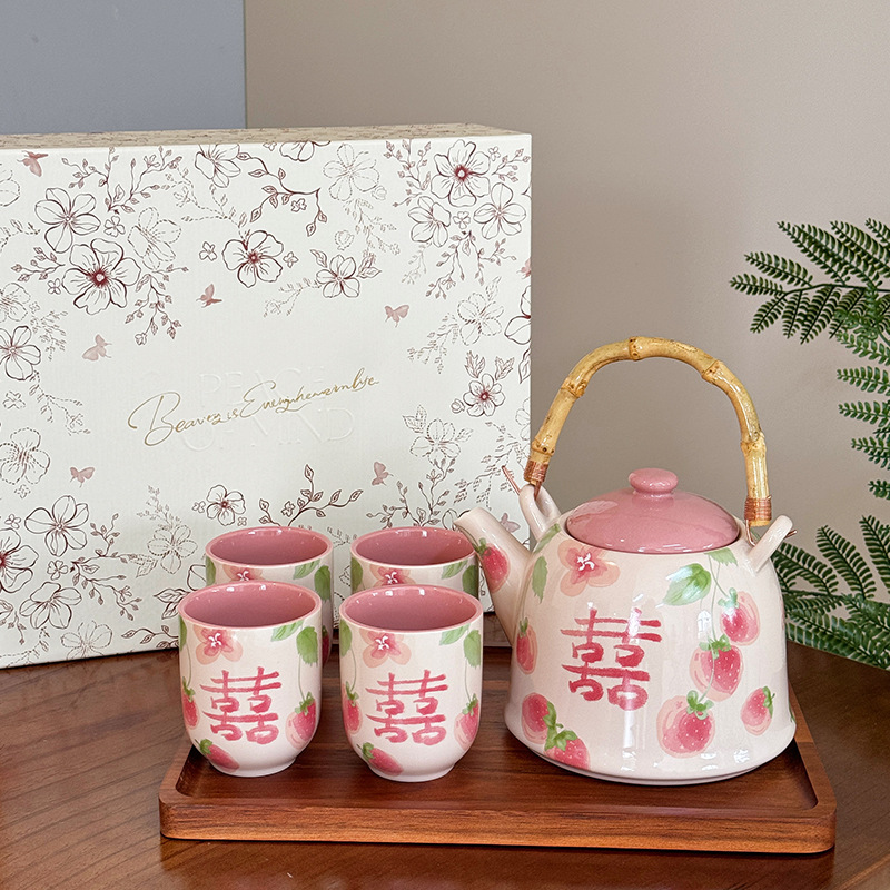 新婚夫婦、婚約、持参金、結婚式、実用的な高級ティーポット、リビングルームティーセット、新築祝いのカップ|undefined