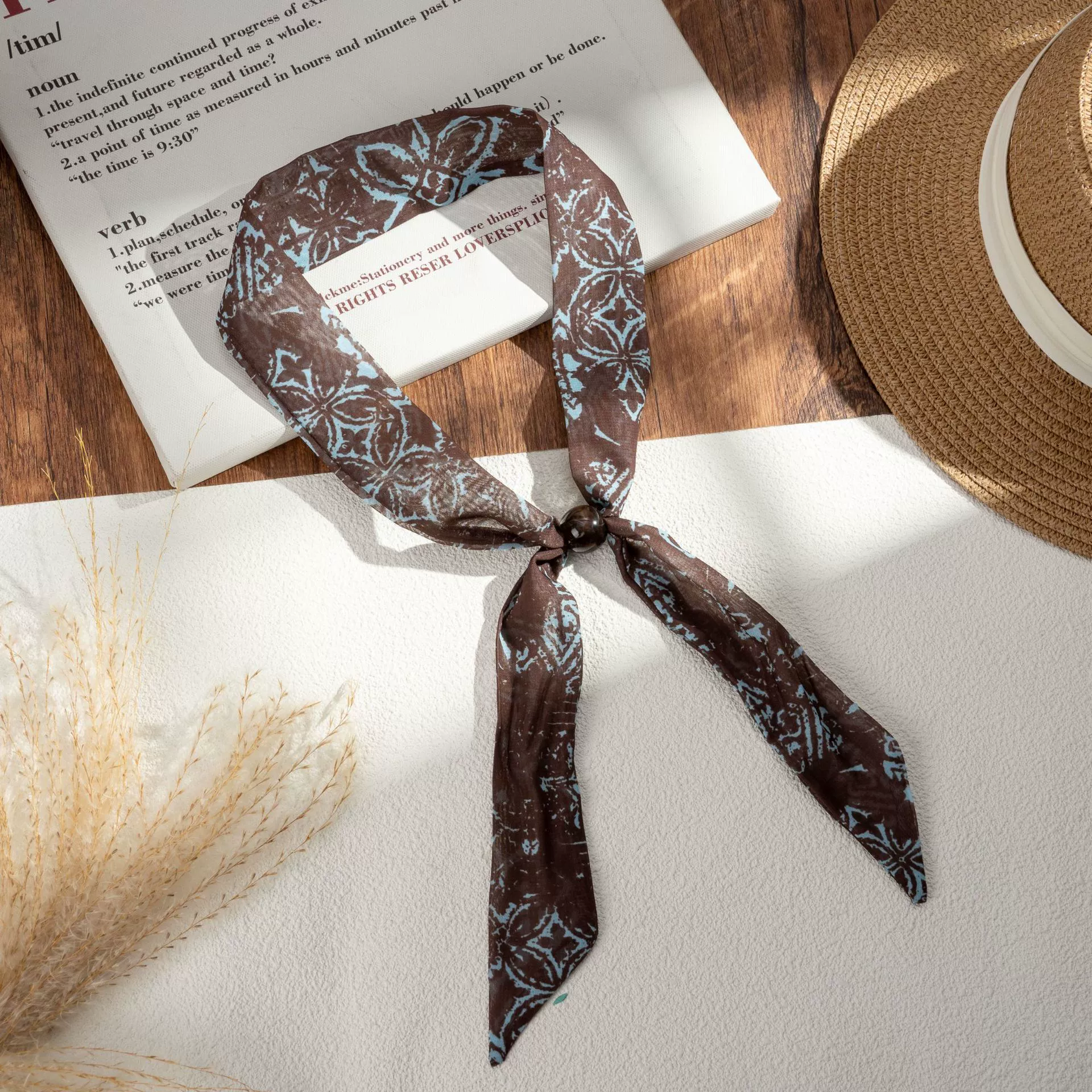 Silk Scarf Hairband (Suhang) long streamer 89×3.8 cm, lightweight gift box option