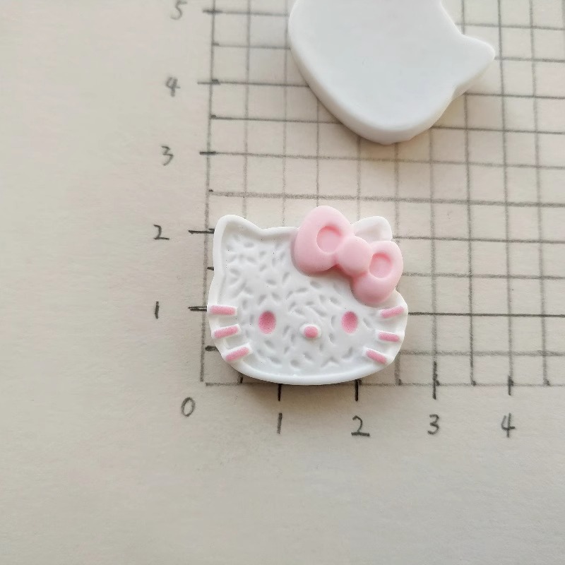 Hello kitty, cartoon white accessory, accessories handmade, handle, cream phone case, hairgrip, DIY 4