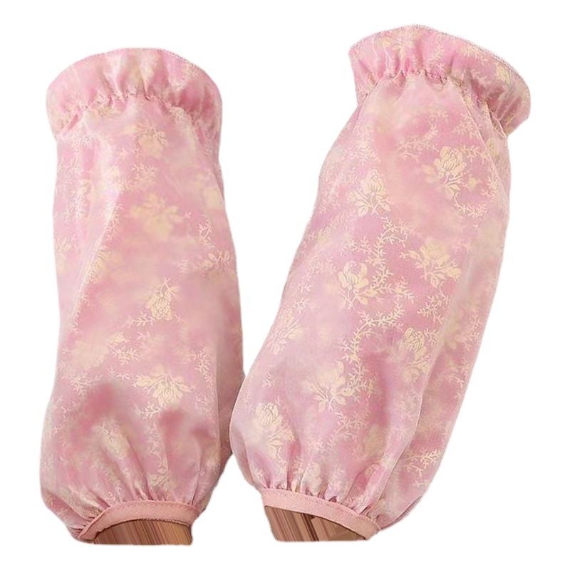 Winter Double-layer Waterproof and Anti-fouling Bronzing Rose Mesh Gauze Sleeves Women's Short Lace Sleeves