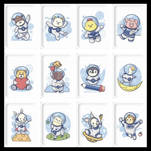 Astronaut, warm stickers